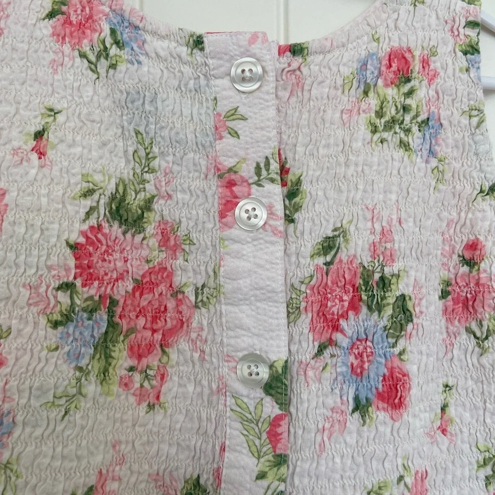 Vintage GAP girl’s‎ floral textured sleeveless dress — XS